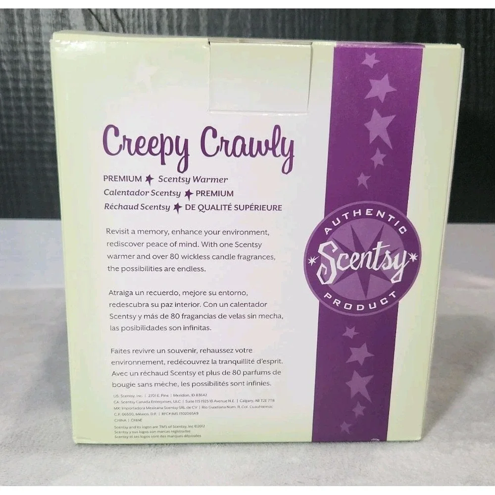 Scentsy Creepy Crawly Premium Wax Warmer Halloween Spider Web Black Ceramic 25W